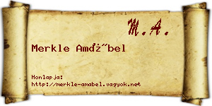 Merkle Amábel névjegykártya